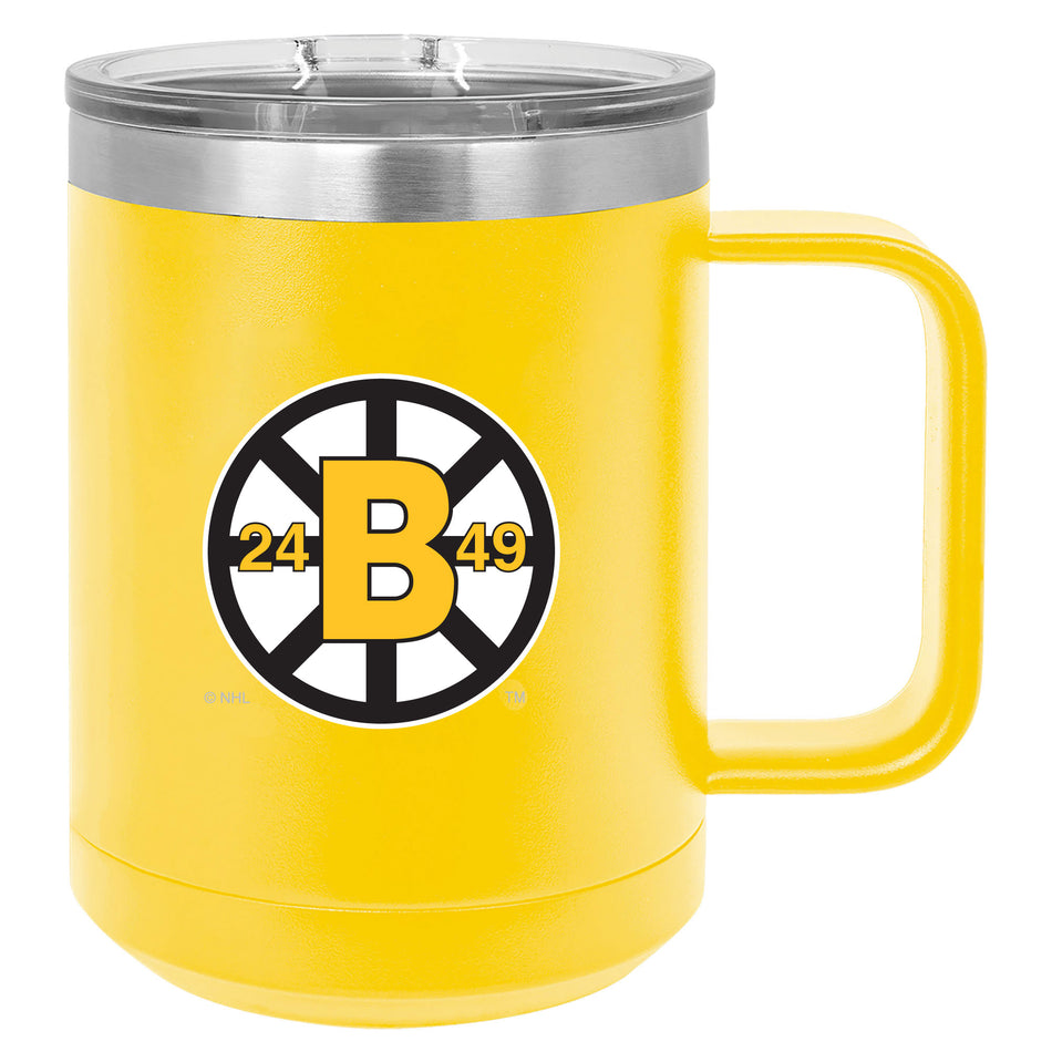 Boston Bruins Vintage B Yellow 15oz Camel Mug with Handle