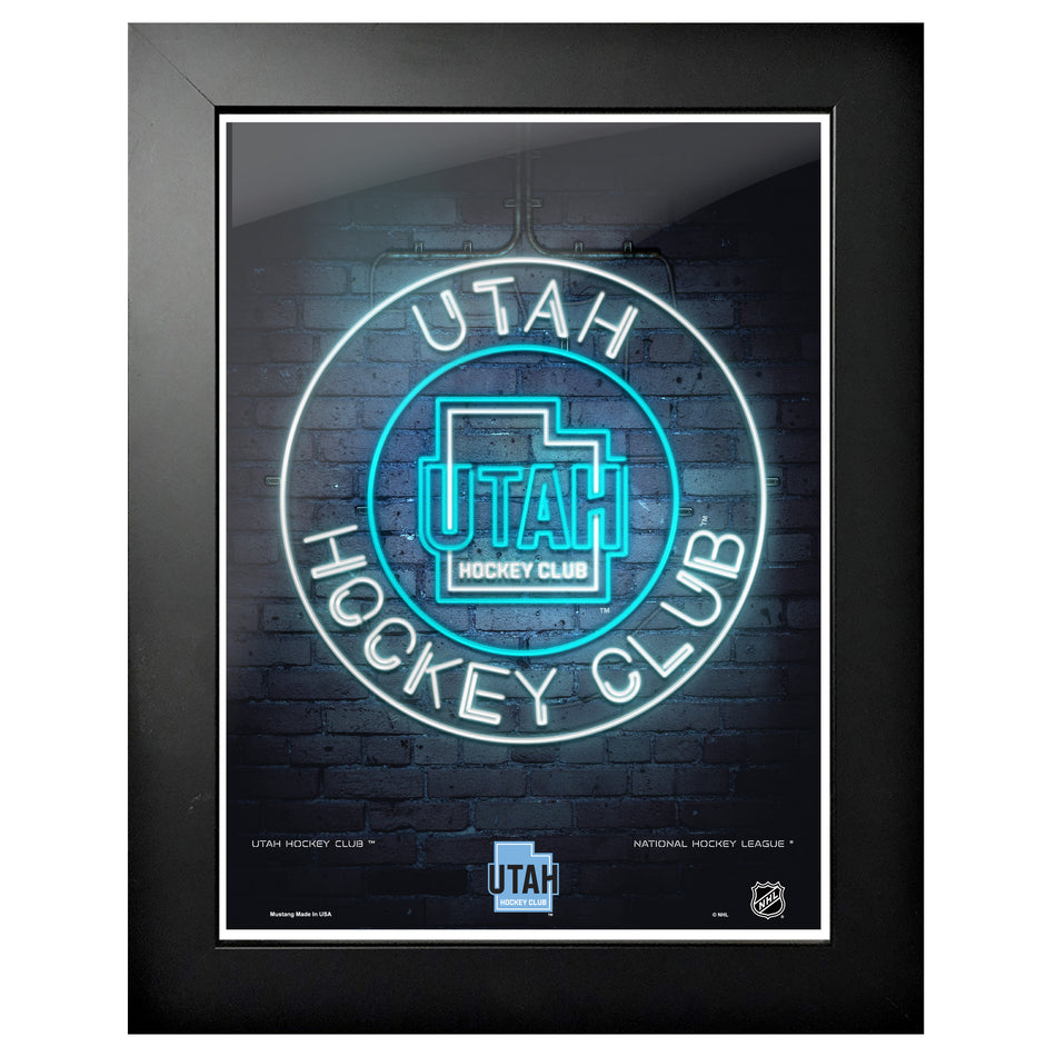 Utah Hockey Club Art | Neon Frame 12" x 16"