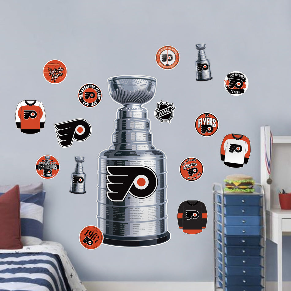 Philadelphia Flyers Repositionable Wall Decal Set - STANLEY CUP