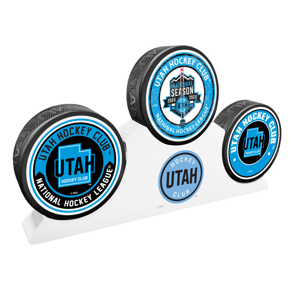 Utah Hockey Club - 3 Puck Podium Set