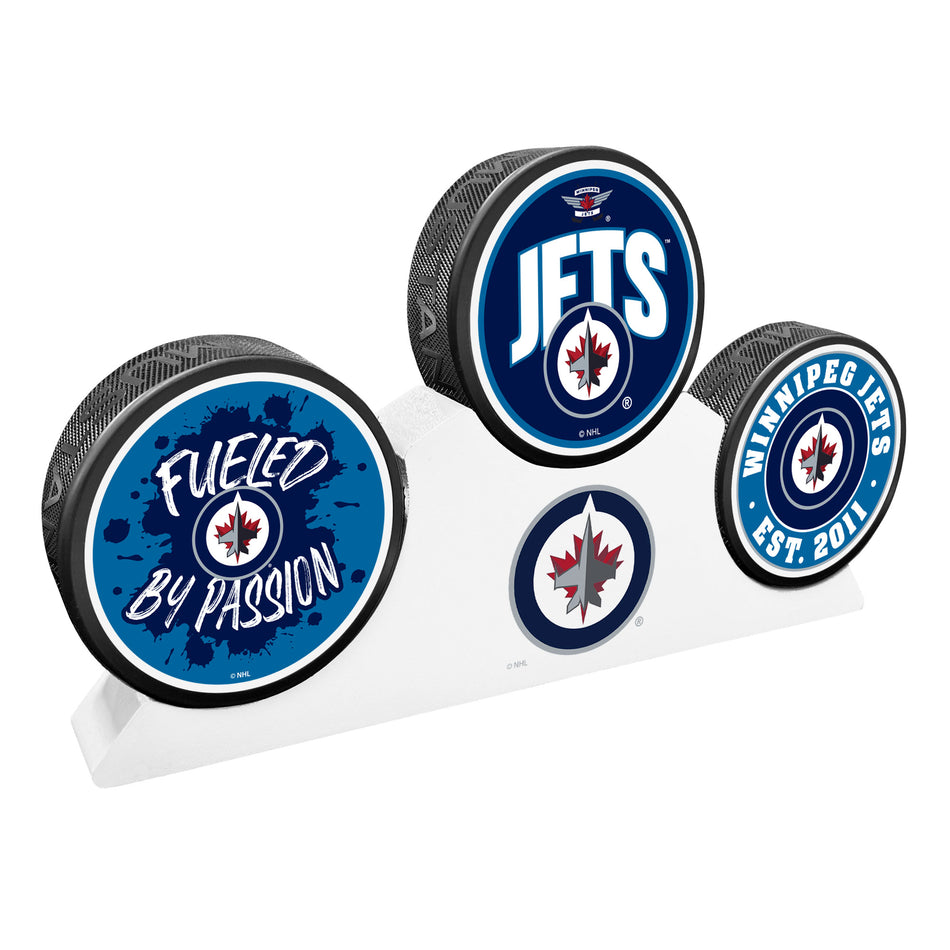 Winnipeg Jets - 3 Puck Podium Set