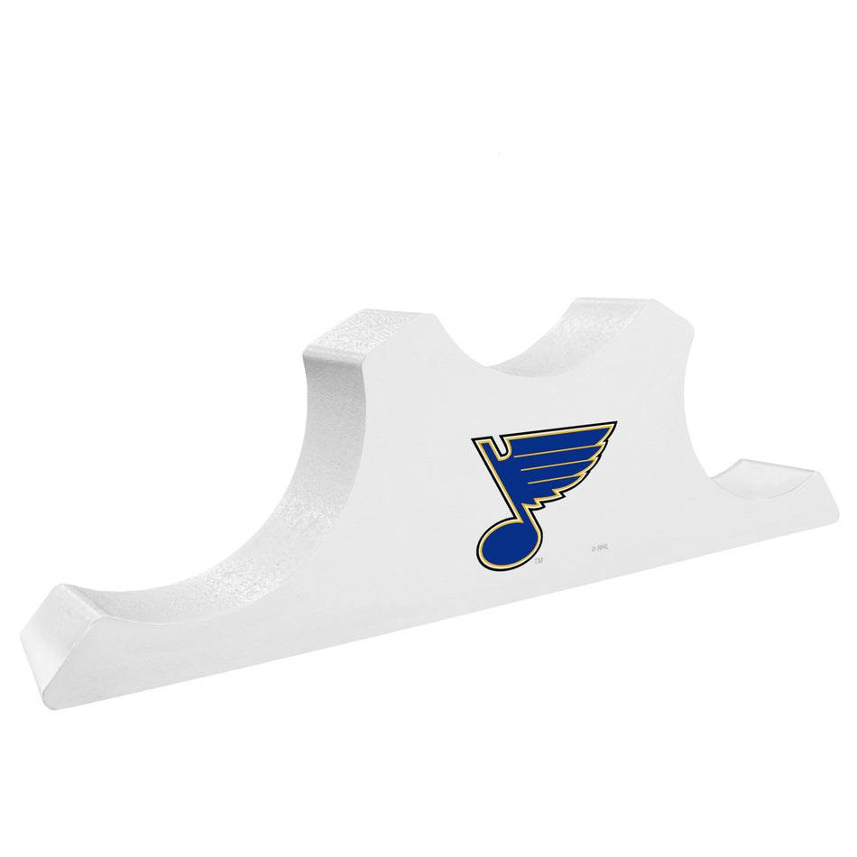 St. Louis Blues - Wood 3 Puck Podium