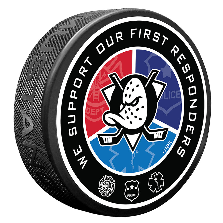 Anaheim Ducks Puck - First Responder