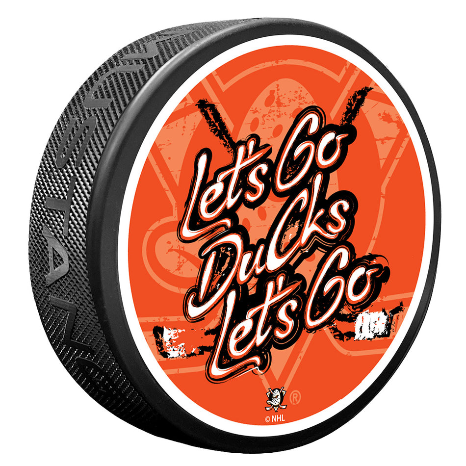 Anaheim Ducks Puck - Let's Go