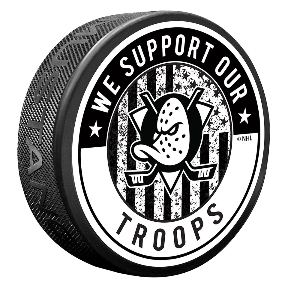 Anaheim Ducks Puck - Military Appreciation