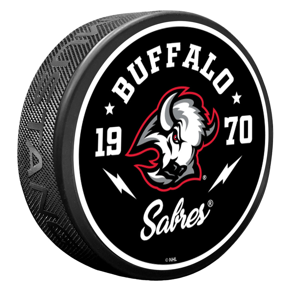 Buffalo Sabres Goathead Puck - Bolt