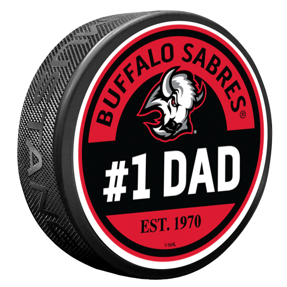Buffalo Sabres Goathead #1 Dad Textured Puck