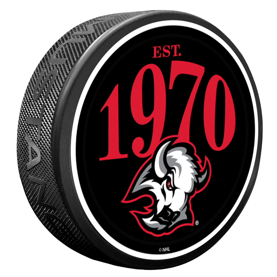 Buffalo Sabres Goathead Puck - Founding Year