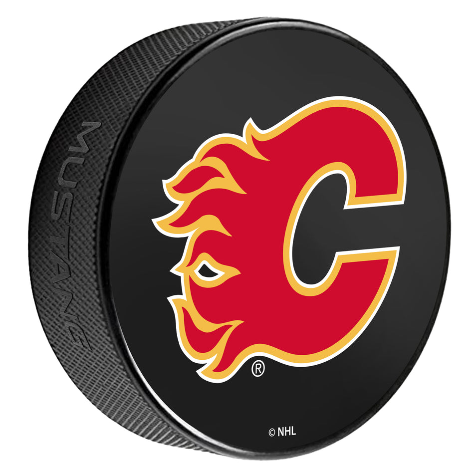 Calgary Flames Puck | Printed Primary Logo