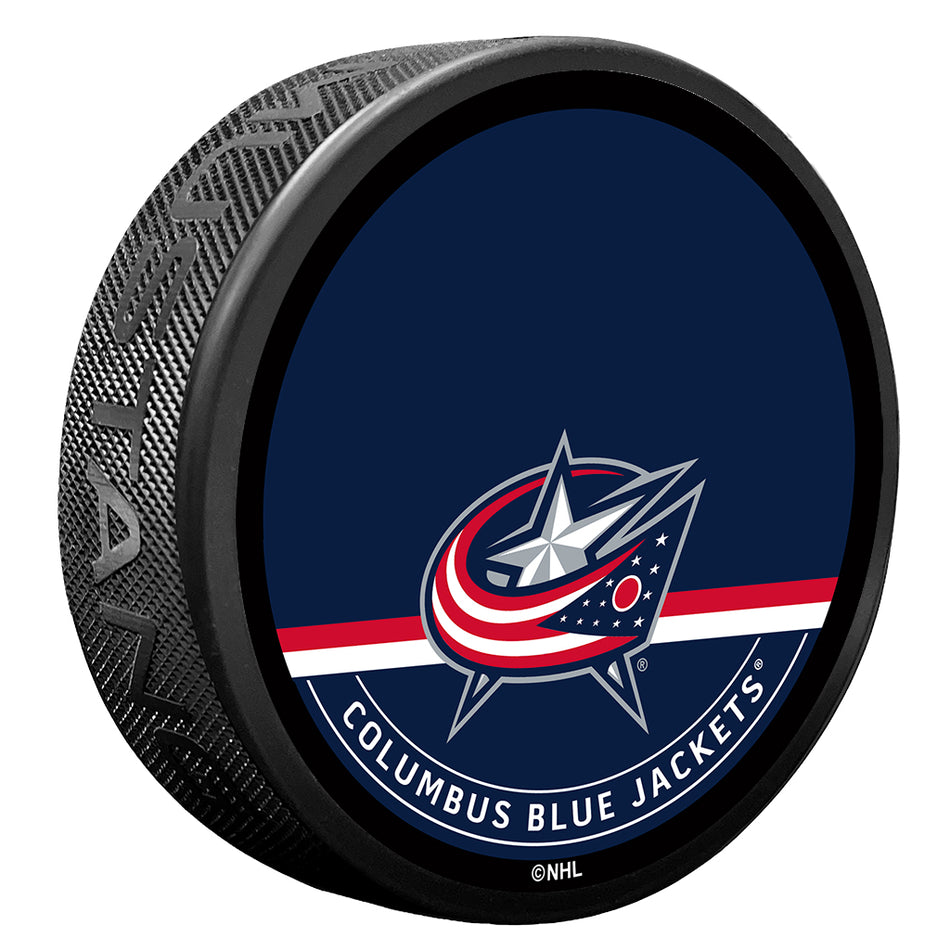 Columbus Blue Jackets Autograph Puck with Texture