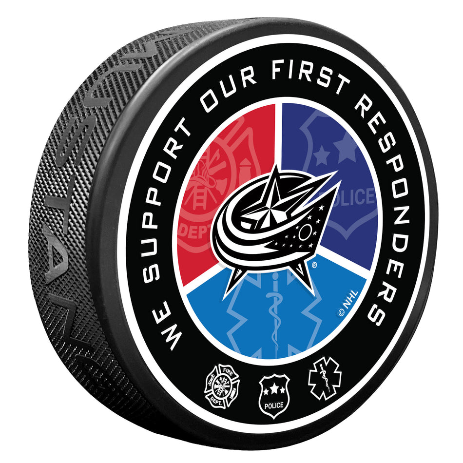 Columbus Blue Jackets Puck - First Responder