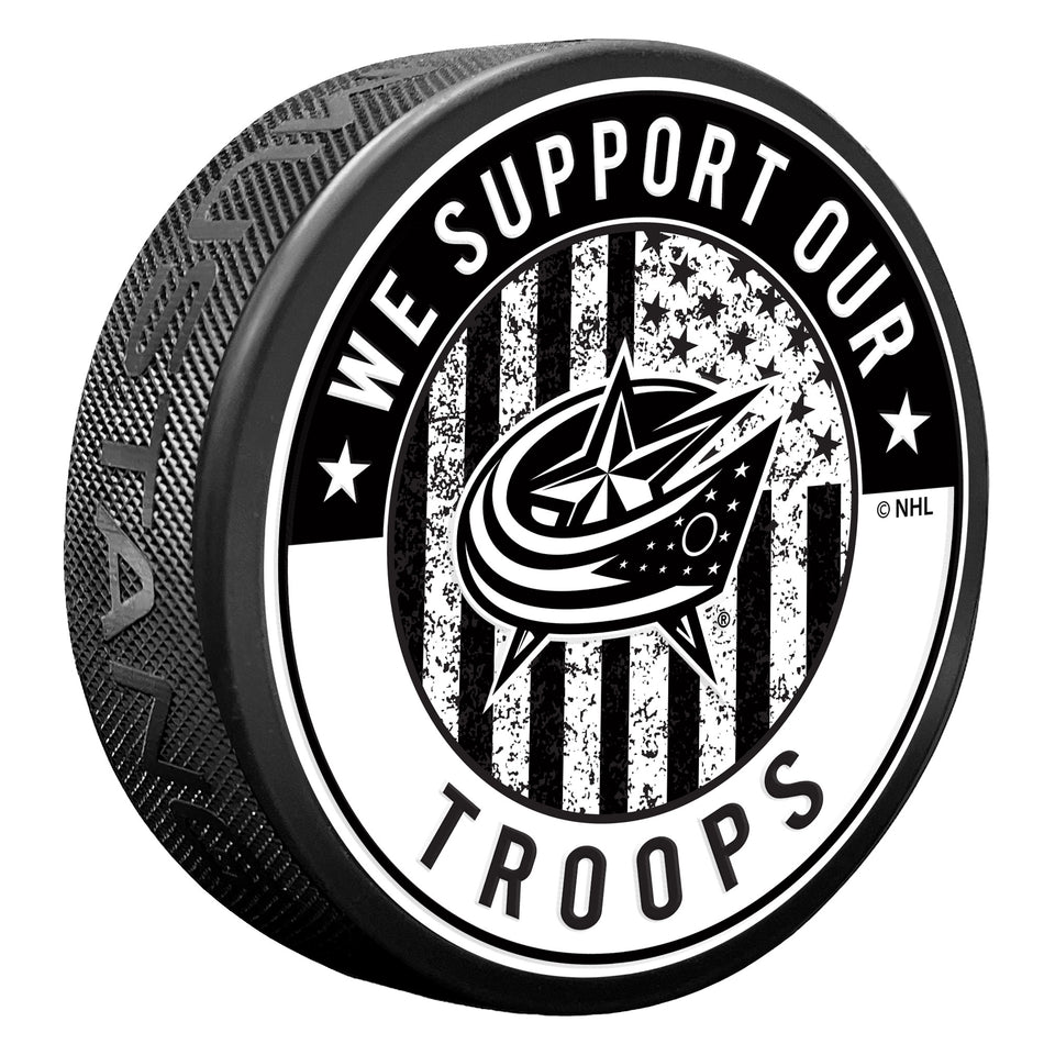 Columbus Blue Jackets Puck - Military Appreciation