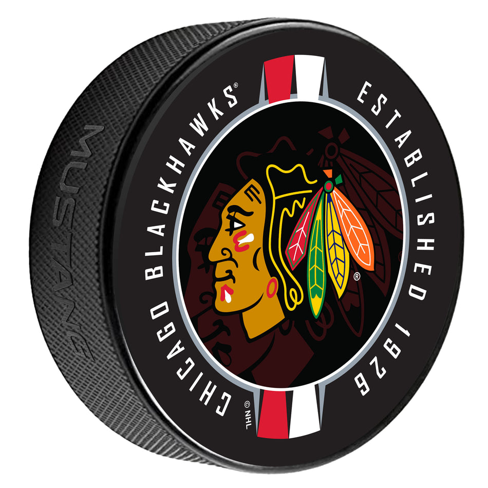 Chicago Blackhawks Puck | Ribbon Printed