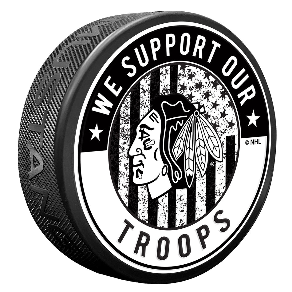 Chicago Blackhawks Puck - Military Appreciation