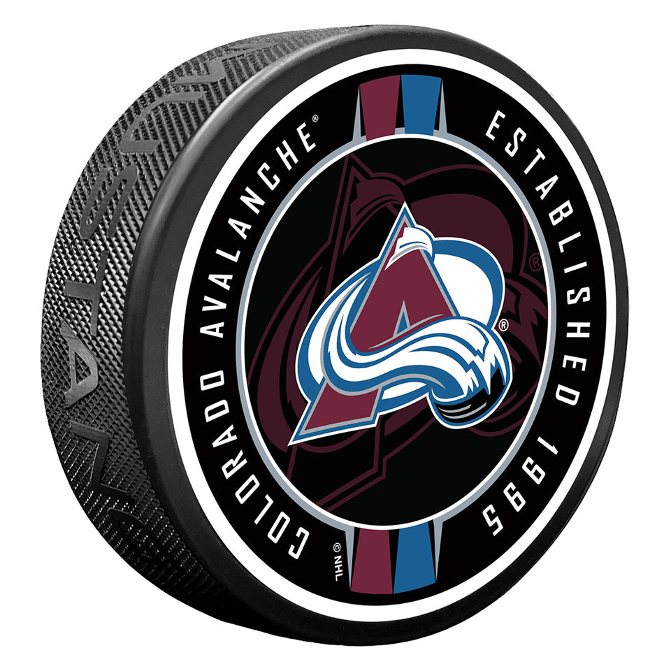 Colorado Avalanche Puck - Ribbon