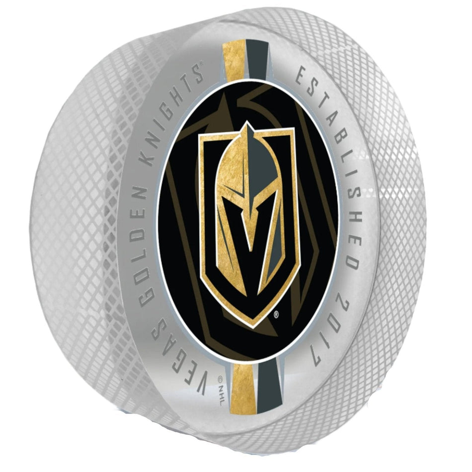 Vegas Golden Knights Puck | Crystal Ribbon