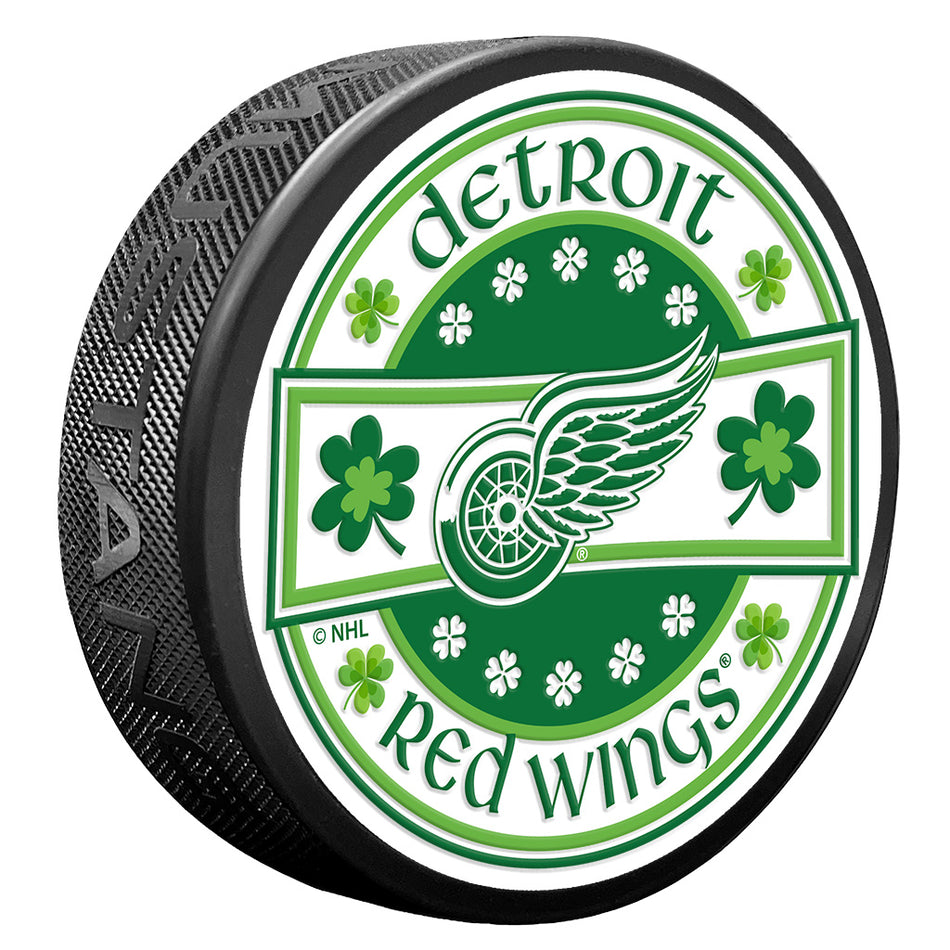 Detroit Red Wings Lucky St. Patrick's Day Puck