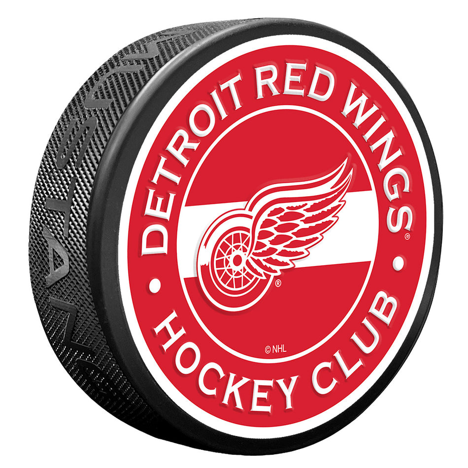 Detroit Red Wings Puck - Stripe Design