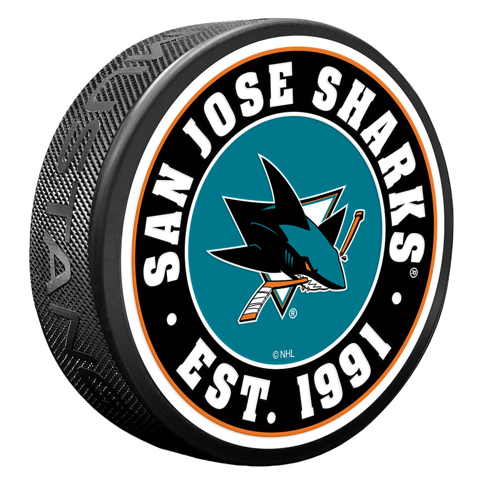 San Jose Sharks Established Textured Puck