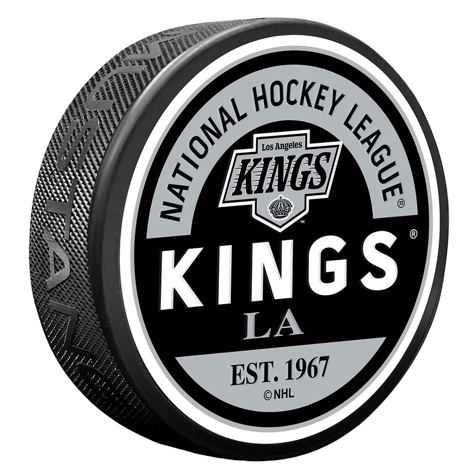 Los Angeles Kings Block Textured  Puck