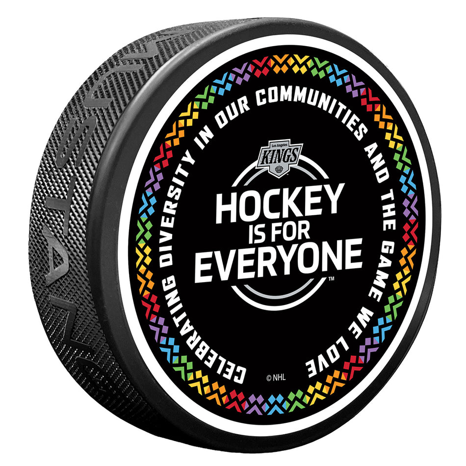 LA Kings Puck - Hockey is for Everyone