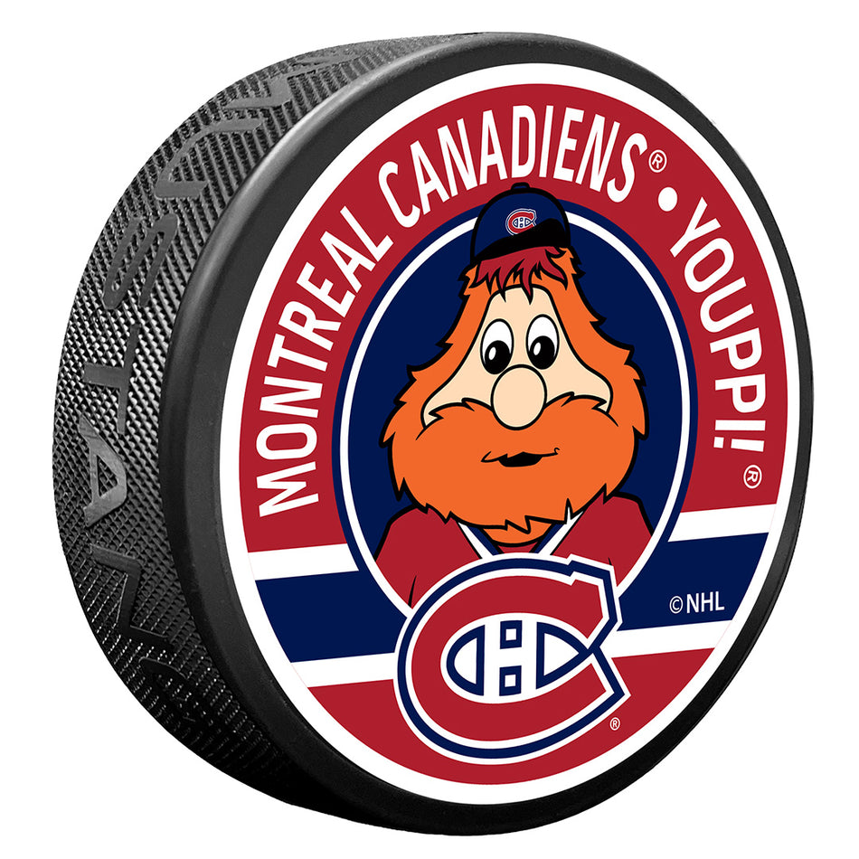 Montreal Canadiens Youppi Mascot Textured Puck