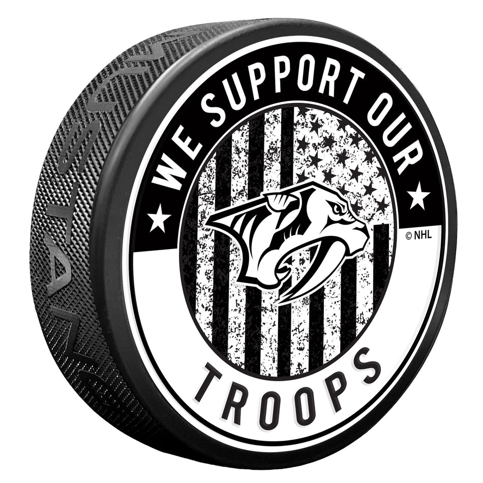 Nashville Predators Puck - Military Appreciation