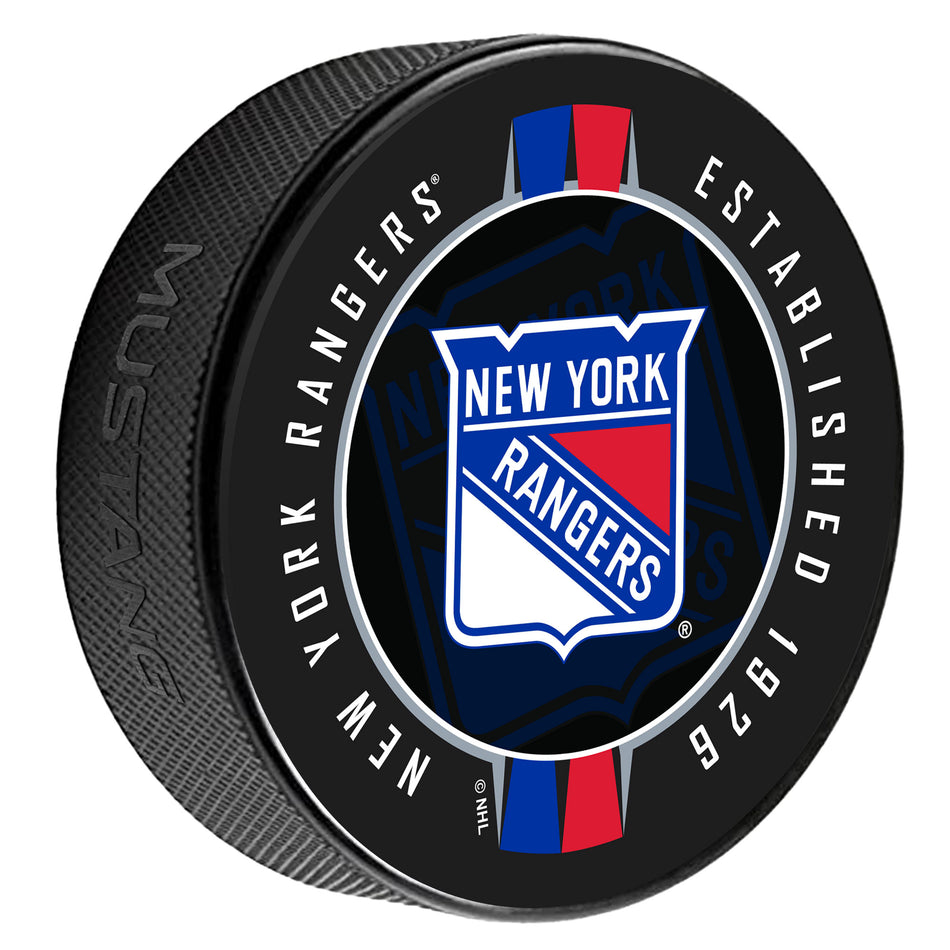 New York Rangers Puck | Ribbon Printed