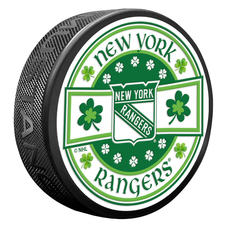 New York Rangers Lucky St. Patrick's Day Puck