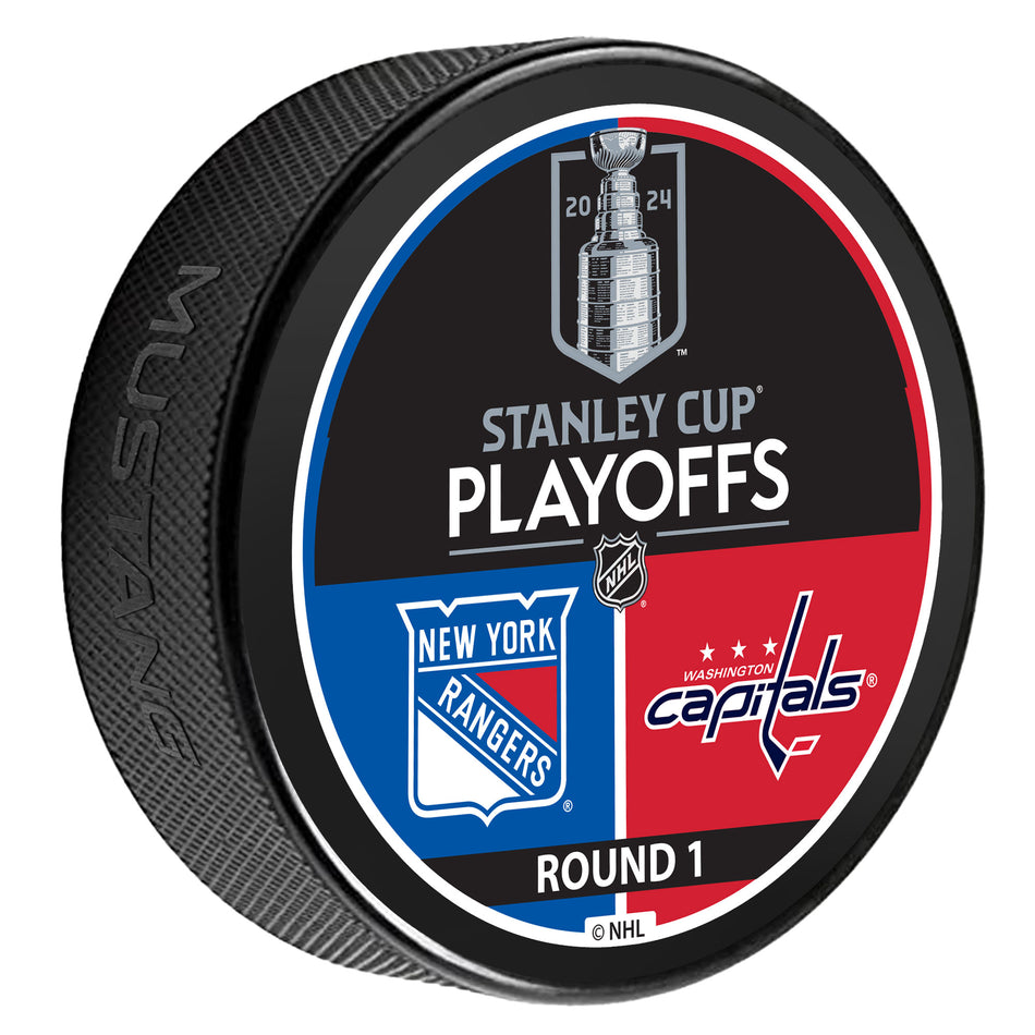 2024 NHL Stanley Cup Playoffs Puck | New York Rangers / Washington Capitals Match Up