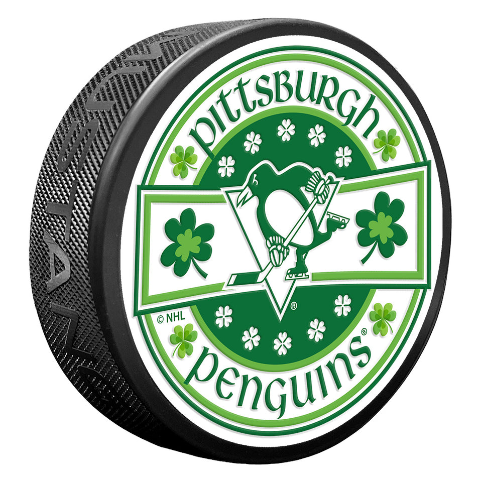 Pittsburgh Penguins Lucky St. Patrick's Day Puck
