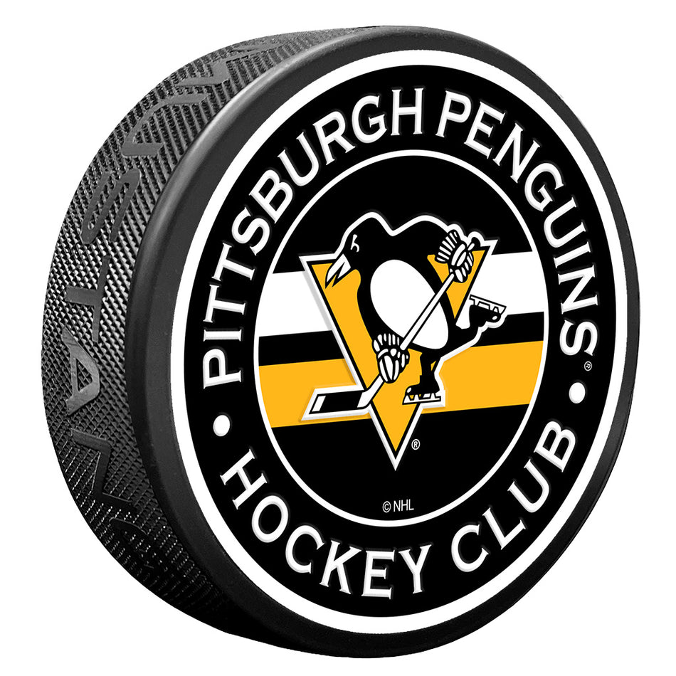 Pittsburgh Penguins Puck - Stripe Design