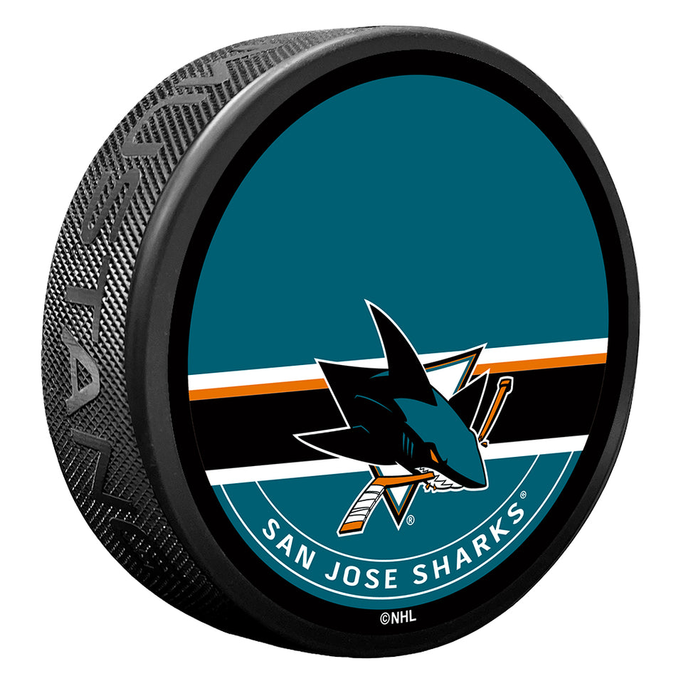 San Jose Sharks Autograph Puck with Texture