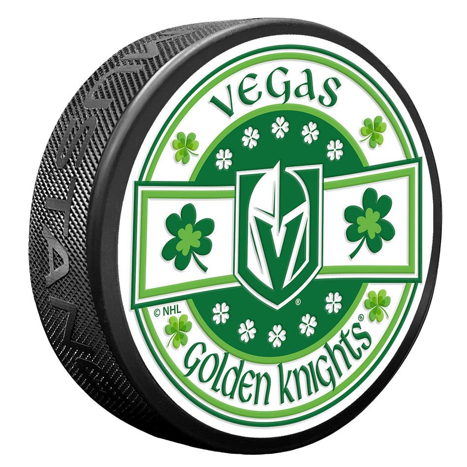 Vegas Golden Knights Lucky St. Patrick's Day Puck