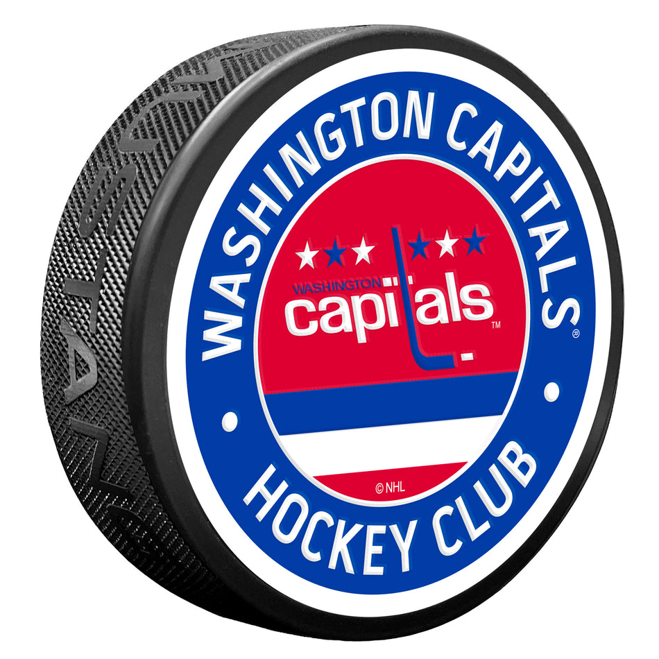 Washington Capitals  Vintage Striped Textured Puck