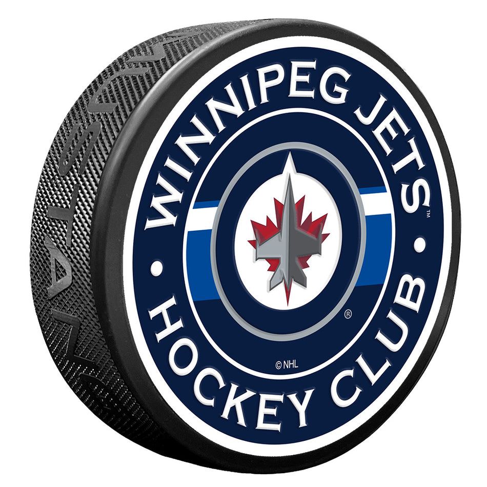Winnipeg Jets Puck - Stripe Design