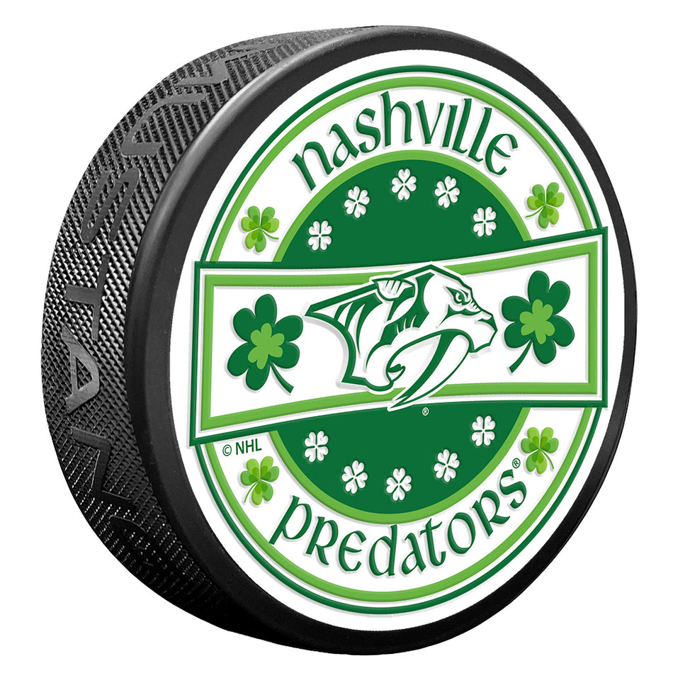 Nashville Predators Lucky St. Patricks Day Puck