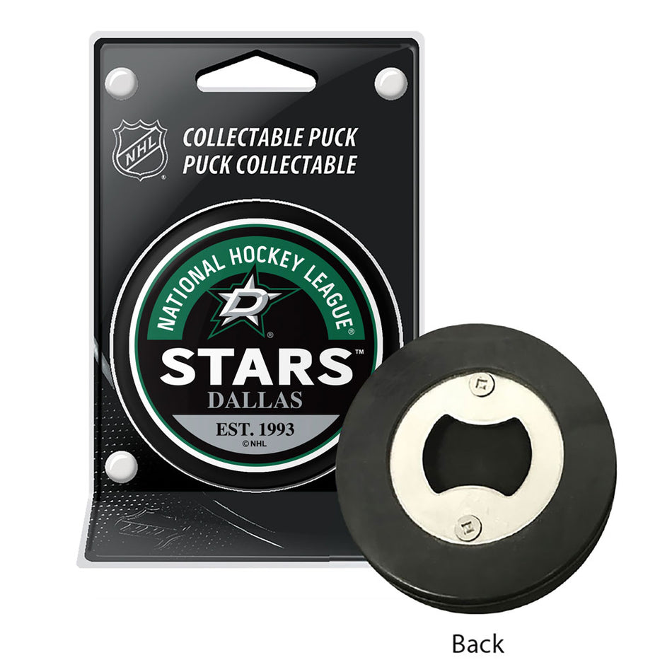 Dallas Stars Block Puck Bottle Opener