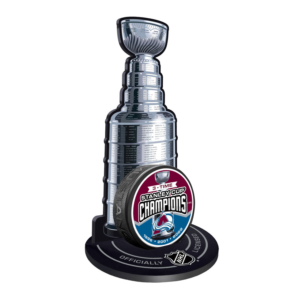 Colorado Avalanche Stanley Cup Champions Puck Stand