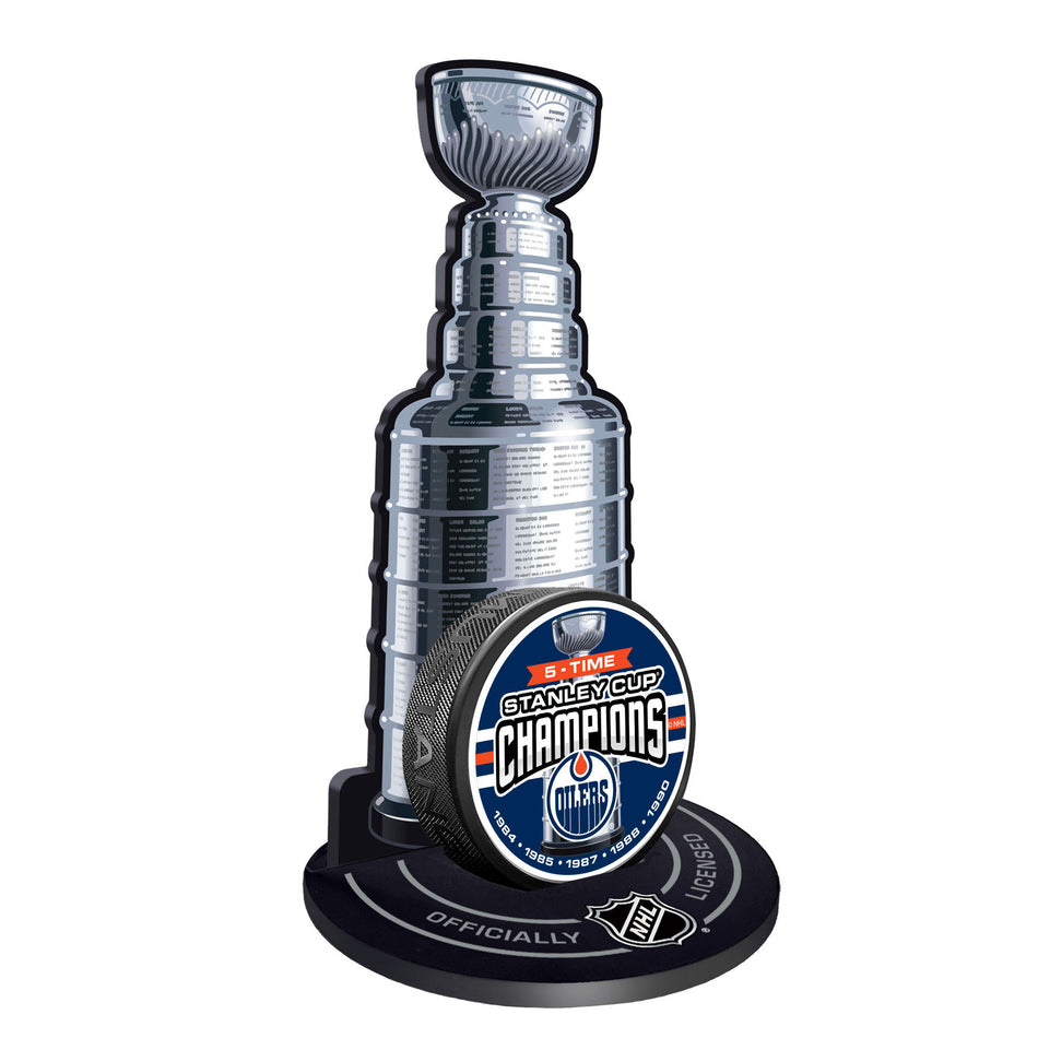 Edmonton Oilers Stanley Cup Champions Puck Stand