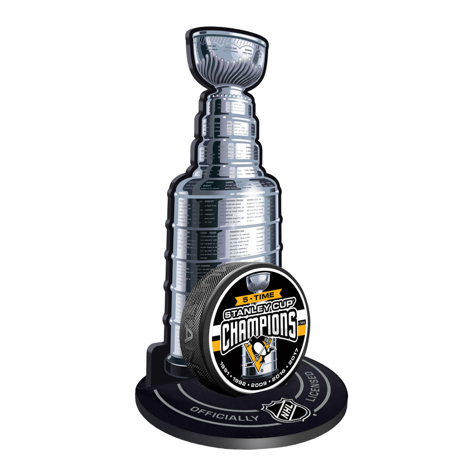 Pittsburgh Penguins Stanley Cup Champions Puck Stand