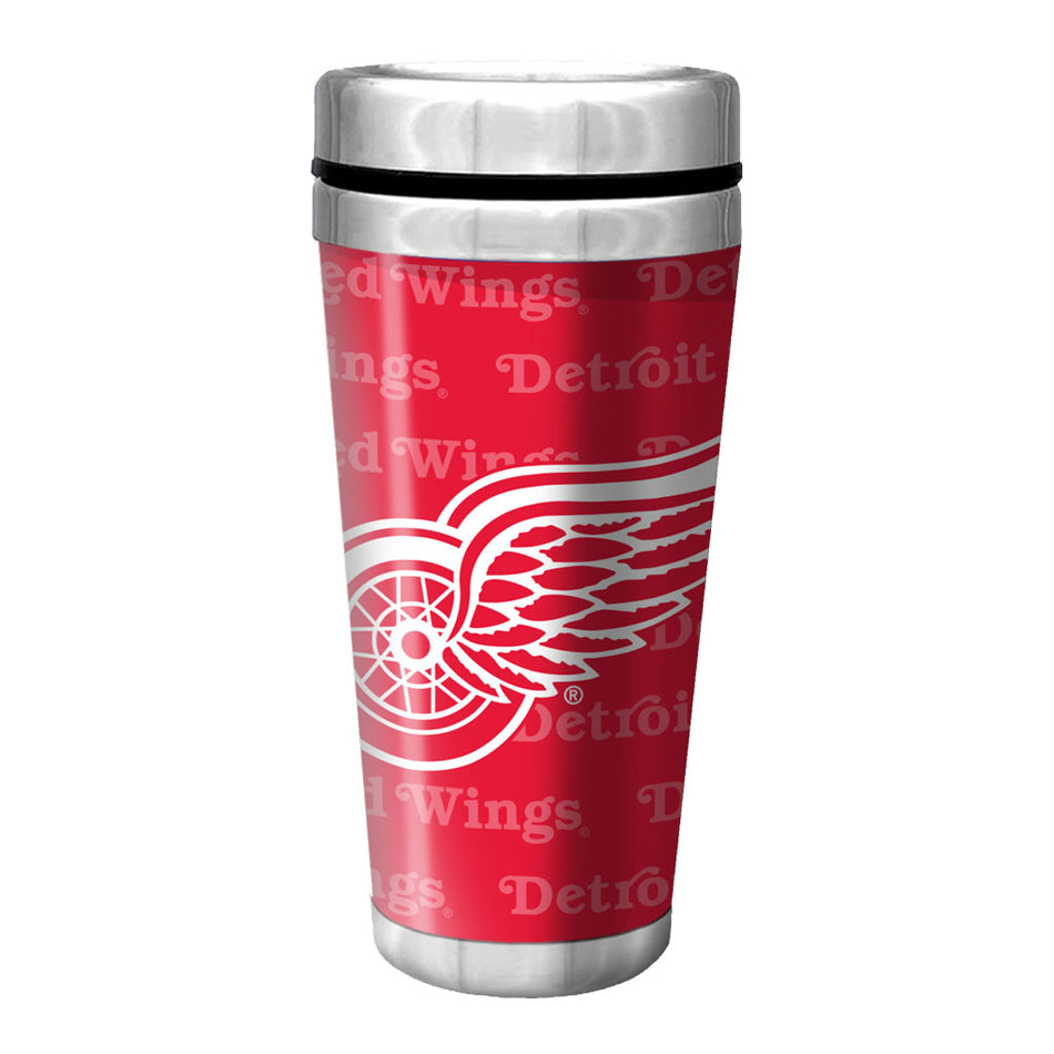 Detroit Red Wings Travel Mug - 16 oz Full Wrap Wallpaper