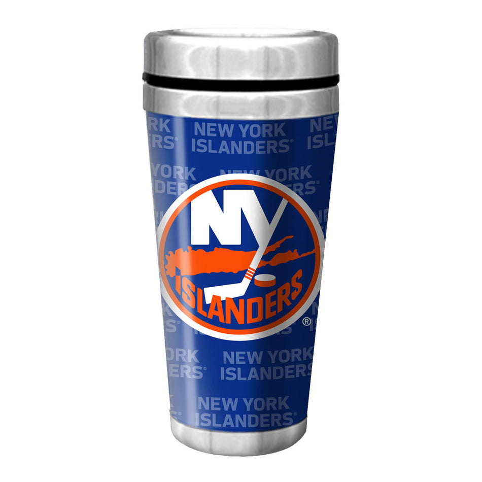 New York Islanders Travel Mug - 16 oz Full Wrap Wallpaper