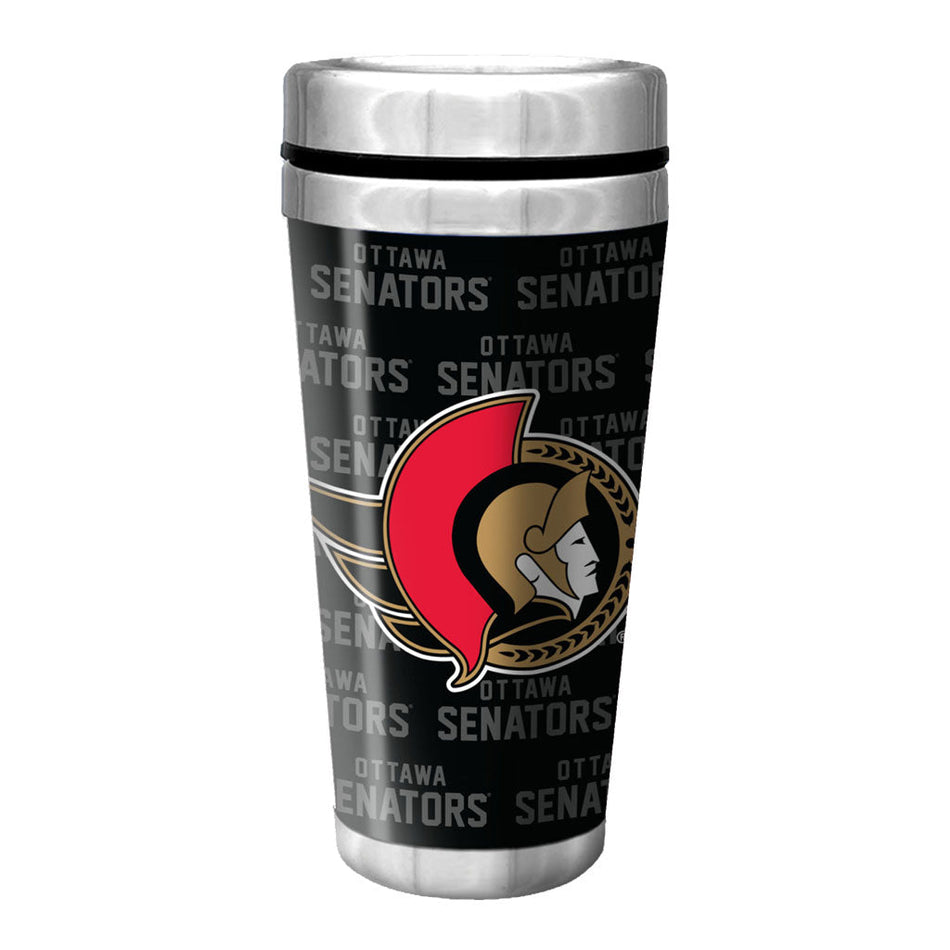 Ottawa Senators Travel Mug - 16oz Full Wrap Wallpaper Travel Mug