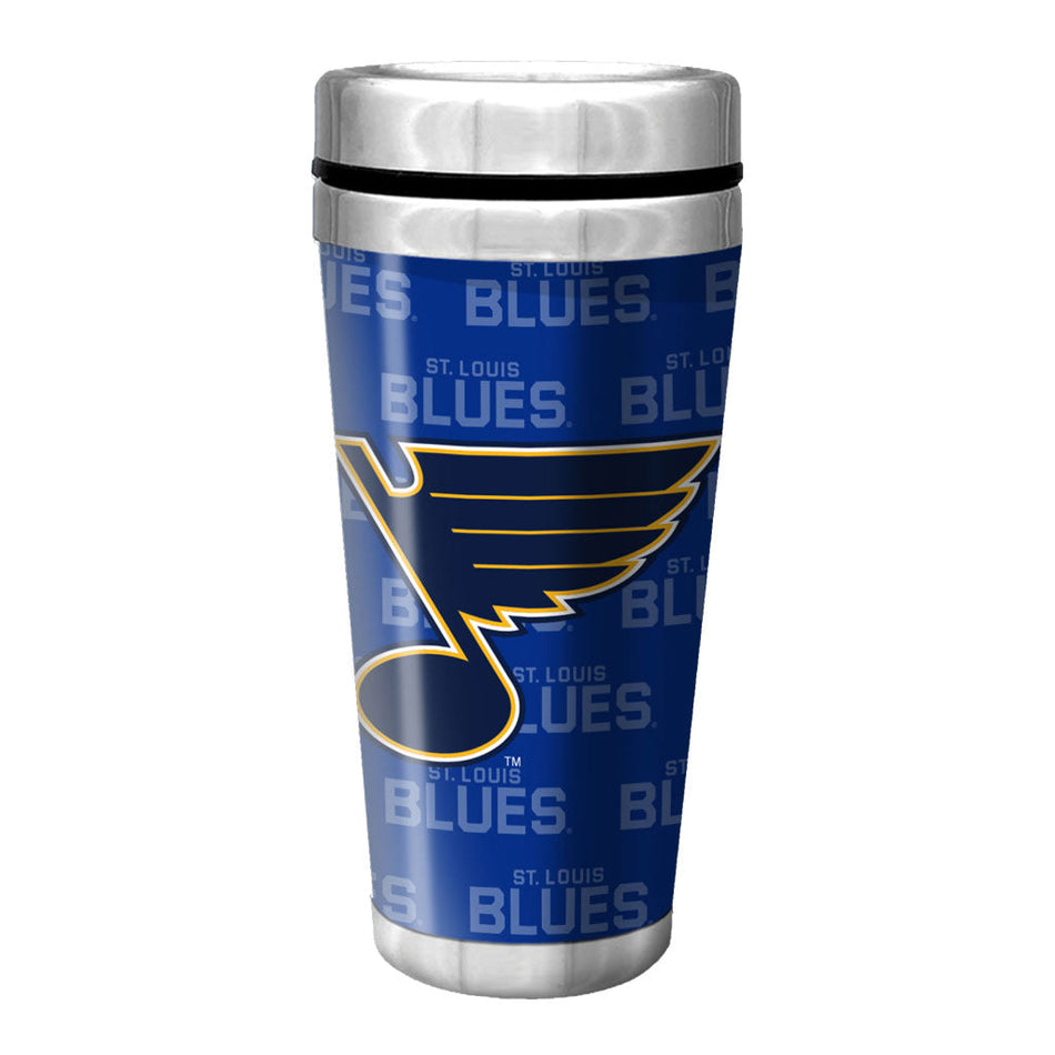 St. Louis Blues Travel Mug - 16 oz. Full Wrap Wallpaper