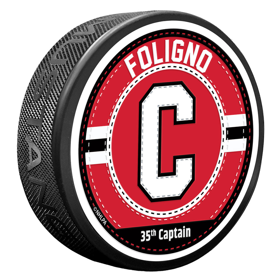 Nicholas Foligno Puck - Captain Jersey Stitch