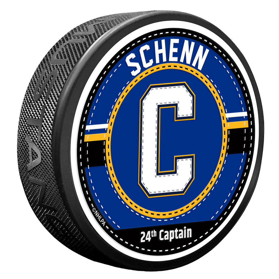 Brayden Schenn Puck - Captain Jersey Stitch