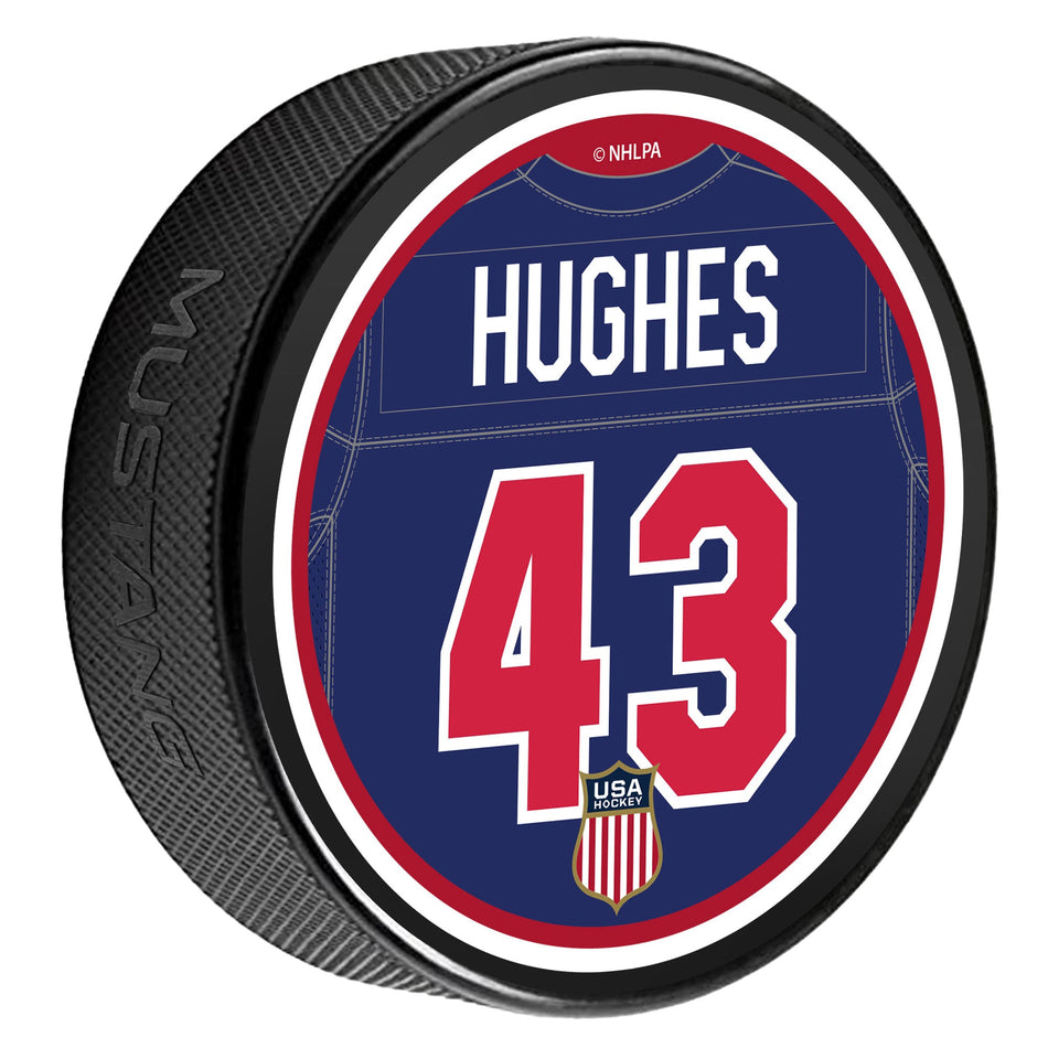 Team USA Player Puck | Q. Hughes