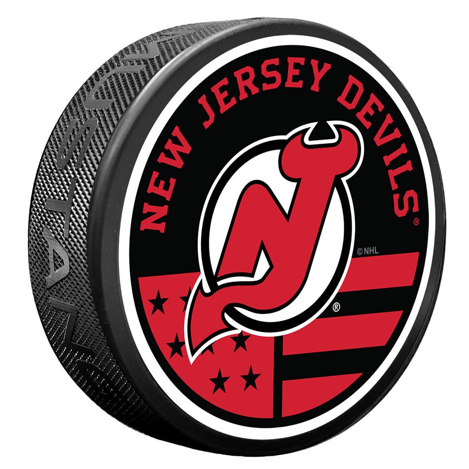 New Jersey Devils American Flag Pat Puck