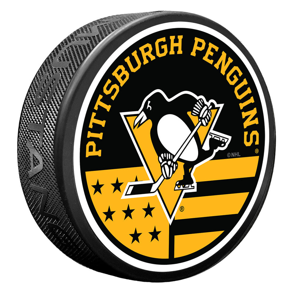 Pittsburgh Penguins American Flag Pat Puck